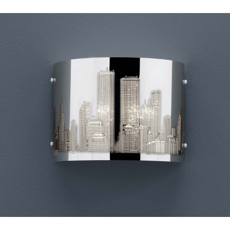 Aplique de Pared Trio Capital New York Cromo