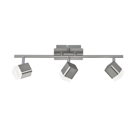 Led Spotlight Strip Trio Roubaix Nickel Mat 12W Lumière Chaude