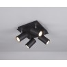 Spot Plafond Trio Marley Noir GU10 24cm