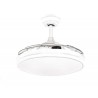 Ventilateur de plafond ZIONELED MiniCierzo DC Blanc Lames Rétractables