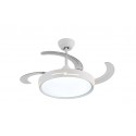 Ventilateur de plafond LED Jueric Invest Aine Blanc Lames Rétractables DC Moteur