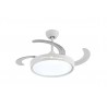 Ventilateur de plafond LED Jueric Invest Aine Blanc Lames Rétractables DC Moteur