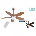 Ventilateur de plafond BASTILIPO Bali Nickel Réversibles