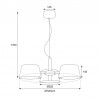 Suspension acontract-luz Bilbo 3 tulipes Lumière Neutre 4000K