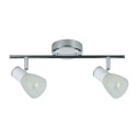 Regleta de Focos Fabrilamp Cholo Blanco/Cromo Orientable 2xE14