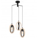 Suspension circulaire EGLO Basildon 3xE27 Noir