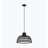 Suspension vintage EGLO Ausnby LED Bois Noir 1xE27 37cm