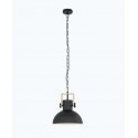 Suspension Vintage EGLO Lubenham Wood Black 1xE27