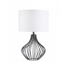 Prato Lampe de Table Noire avec Ecran Textile