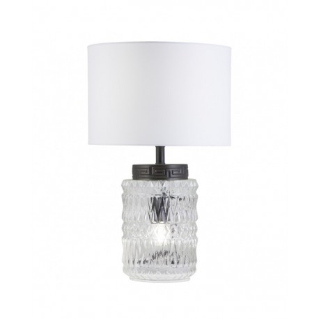 Lampe de Table Malmo Cristal avec Ecran Textile