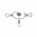 Plafond 3 Lumières Tenor Round Nickel Satin 3xE27