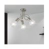 Plafond 3 Lumières Tenor Nickel Satin 3xE27