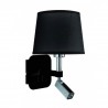 Aplique de Pared LED Mantra Habana Negro Y Cromo 1 Luz