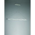 Lámpara Colgante LED Mantra Sahara Plata Y Cromo 137Cm Luz Cálida 42W Regulable