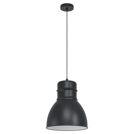 Suspension industrielle EGLO Ebury Black 1xE27