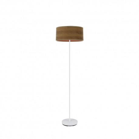 Lampadaire Fabrilamp Jerte Ecran bois blanc et foncé 1xE27