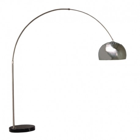 Arco Clasic Cromo lampadaire en pierre ronde noire