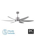 Ventilador de Techo Fabrilamp Otto Níquel 6 Palas Plata Ø167cm