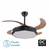 Ventilateur de plafond Fabrilamp Nashi Noir Rétractable Ø107cm