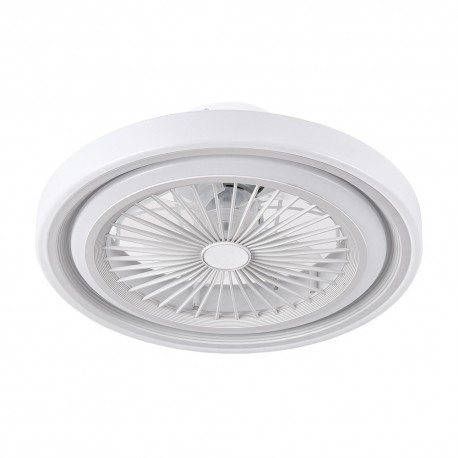 Ventilateur de plafond Fabrilamp Rok White LED 80W CCT avec télécommande