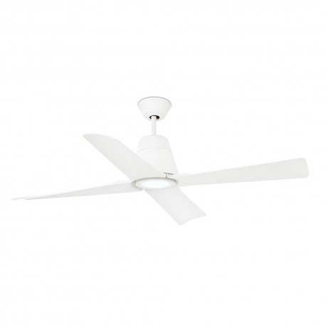 Ventilateur de plafond FARO Typhoon 130cm Blanc DC 4 Pales Ip44 Avec lumière