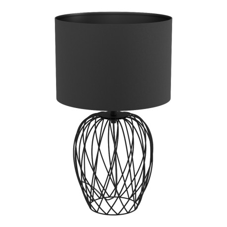 Eglo Nimlet Lampe de table noire avec abat-jour noir