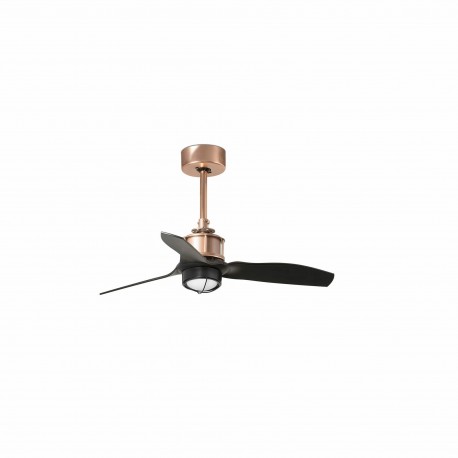 Ventilateur de plafond Faro Just Fan DC Xs 81 cm cuivre/noir avec lumière