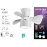 Ventilateur de Plafond LED Jueric Fly Blanc Moteur DC Bluetooth