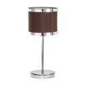 Lampe de Table Lanzarote Chrome Marron 1 Lumière