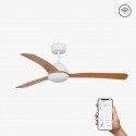 Ventilador de Techo Faro Grid 132cm Blanco/Cerezo Smart Fan