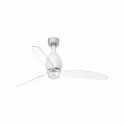 Ventilador de Techo Faro Mini Eterfan DC Blanco Brillo/Transparente Con Luz