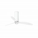 Ventilador de Techo Faro Tube Fan DC 128cm Blanco Brillo/Transparente Con luz