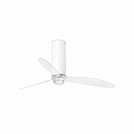 Ventilador de Techo Faro Tube Fan DC 128cm Blanco Mate/Transparente Con luz