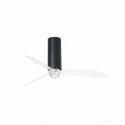 Ventilador de Techo Faro Tube Fan DC 128cm Negro Mate/Transparente Con luz