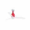 Ventilador de Techo Faro Mini Eterfan DC Rojo Brillo Con Luz Smart Fan