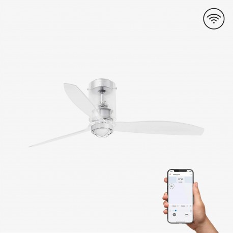 Ventilador de Techo Faro Mini Tube Fan DC 128cm Transparente Con luz Smart Fan