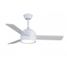 Ventilateur de Plafond LED Jueric Carpi DC 107cm Blanc Pales Blanc/Hêtre