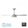 Ventilateur de Plafond Fabrilamp UMI DC Gris 3 Pales Gris/Hêtre 132cm