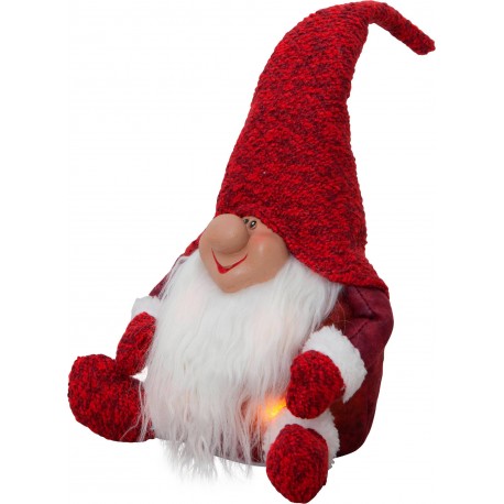 Poupée Gnome Rouge Assis Noël