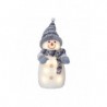 Bonhomme de neige 38cm Noël Gris