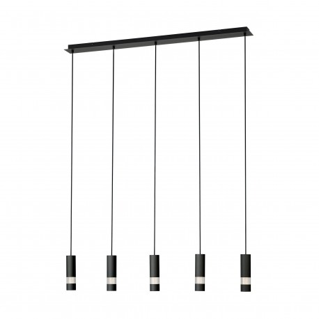 Suspension Eglo Linéaire Bernabeta Noir 5xGU10 23W