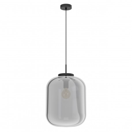 Suspension Eglo Bulciago Noir Transparent Ø 35cm 1xE27