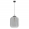 Suspension Eglo Bulciago Noir Transparent Ø 35cm 1xE27