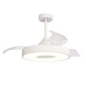 Ventilador de Techo Retráctil Mantra Coin Fan LED Blanco Ø 50cm