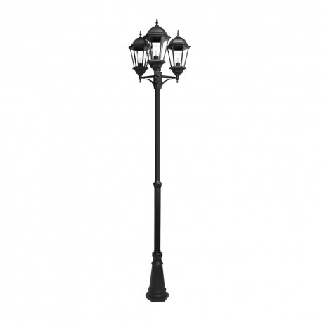 Lampadaire Exterieur Regulus Noir IP44 1xE27 230x60cm