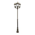 Lampadaire Exterieur Regulus Noir/Or IP44 1xE27 230x60cm