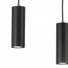 Suspension Linéaire Collection Junco en Noir 4xGU10