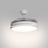 Interlusa Robin Blanc Ventilateur de Plafond Rétractable 4 Pales Ø107cm