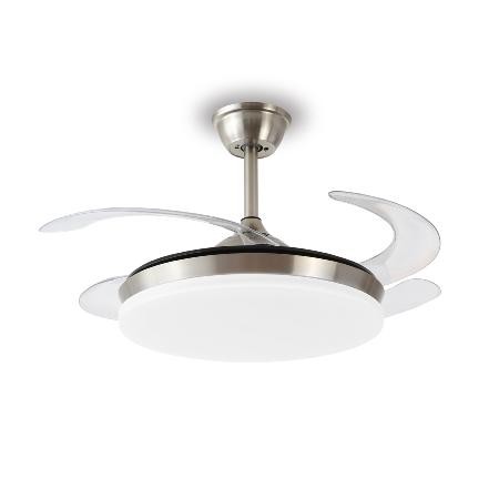 Ventilador de techo led Isabella L con aspas retráctiles 45-90W cromo