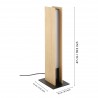 Lampe de Table Eglo Anchorena Z Noir/Bois LED 16W